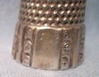 Antique Sterling Silver Paneled Sewing Thimble