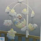Vintage Teddy Beddy Bear Musical Mobile Dolly Nursery Baby Bedroom Decor