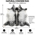 Extra Large Real Black   White Speckled Cowhide Rug Cow Skin Mat 68x64  Rg088