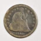 1842 Seated Liberty Dime Love Token   Early Date 