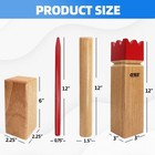 Oak Hardwood Kubb Viking Tossing Game Outdoor Backyard Lawn Throwing Game Set
