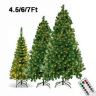 Christmas Tree Artificial With 240 Led Lights remote For Xmas Holiday Decoration