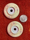 2 Vtg Ceramic Backplates Floral Belwith English Cozy P669-bq Cabinet Knob Pull