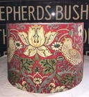 New Handmade Lampshade Strawberry Thief Crimson Red William Morris Fabric 