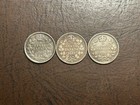 Lot Of 3 1902 1903 And 1903-h Canada Silver Five Cents