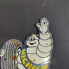 Vintage Michelin Bibendum Man Porcelain Enamel Metal Sign Size 8  X 4 5 