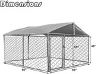 90   w Outdoor Kennel Heavy Duty Steel Dog Cage Pet Fence Chicken Coop Hen House