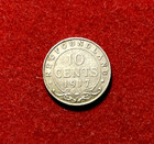 Newfoundland 1917 C 10 Cents Silver Coin Km 14 T3079