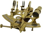 6  Brass Astrolabe Sextant W decorative Wooden Box