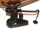 Antique Cast Iron Balance Mercantile Scale Brass Pan Candy Dry Goods Seeds