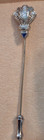 Vintage Art Deco 14k White Gold Natural Diamond Filigree Stick Pin 1920   s 2 3 G