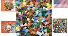 Versatile 800 Piece Stained Glass Mosaic Tiles - 1x1 Cm For Art   Home Decor