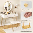 Makeup Vanity Desk With Lighted Mirror  Dressing Table And Chair Set