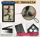 Framed Vintage Soccer Wall Art  Vintage Football Player Canvas Print  Dynamic So