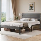 Queen Bed Frame With Headboard And Footboard  With Under Bed Storage  All-metal