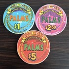 Palms Las Vegas Grand Opening 2001 Casino Chips Lot Of 3