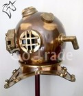 Antique Mark V Diving Divers Helmet Brass Steel 18   Full Size Maritime Gift New