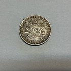 1914 France  Silver 2 Francs La Semeuse Sower Woman Coin 