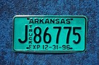 1996 Arkansas Truck License Plate