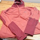 North Face Base Layer Flight Series Cardinal Red Hooded Mask Thumb Holes Med-lg