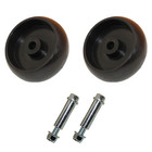 Two  2  New Aftermarket Replacement Deck Wheels W  Bolts   Nuts Fits John Deere
