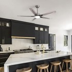 Fannehonne 52 In  Indoor Brushed Nickel Dimmable Led Ceiling Fan With Remote