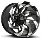 Off-road Monster M24 20x10 5x5 5  5x150 -19mm Black machined Wheel Rim 20  Inch