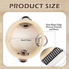 42 Pcs 4 Inch Tambourines Wedding Drum Wooden Handheld Natural Wood