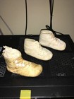 Antique Child Toddler Leather Baby Shoes -  1  Pair Plus  1  Button Shoe