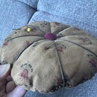 Antique Calico Pin Cushion Vintage Sewing