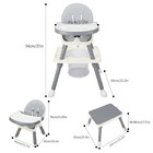 8 In 1 Convertible Baby Highchair Toddler Dining Learning Building Block Table