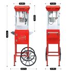Popcorn Machine Maker Vintage Style Popper With Cart And 6 Ounce Kettle 4 Wheel