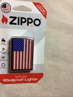 American Flag Zippo Lighter Patriotic Stars   Stripes Usa Polished Chrome2959406