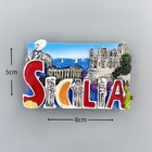 Sicily  Italy Tourist Souvenir 3d Resin Fridge Magnet Gift Idea