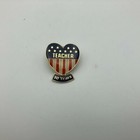 Teacher Rwb Heart Lapel Pin 10 Years Dangle Charm Stars   Stripes   N1 