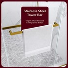 Aluminum Frame 60 wx80 h Double Shower Door Brushed Gold Glass Bathroom Doors