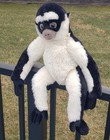 Fao Schwarz Spider Monkey Plush 18    Black White Ape Soft 2023