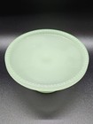 Vintage Mini Jadeite Glass Cupcake Size Pedestal Cake Plate 4  W X 2  H