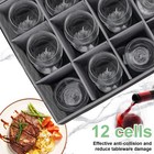 Wine Glass Sorage Box  Stemware 43 5 Cm L X 34 W X 15 H  Dark Grey
