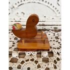 Vintage Wood Bird Scissor Holder  Pin Cushion Thread Spool Sewing Caddy