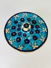 Antique 1920s Palestine Jerusalem Armenian Iznik Glazed Pottery Blue Canister