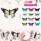 24pcs Multi-color Monarch Butterfly Decorations  Artificial Feather Butterfly