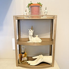 Vintage Gold Metal 3 Tier Metal Bathroom Shelf For Wall Or Free Standing