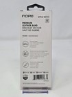 Incipio Premium Leather Apple Watch Band  42mm  - Black   Silver - New