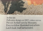 Caron Latch Hook Kit Poppies   Vtg 1977 New Sealed  20x27  Hook Not Included 