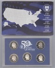 1999 United States Mint Uncirculated Proof Quarter Coin Set   5 - Coins  
