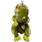 Vintage Rugrats Reptar Plush 11    Dinosaur Applause 1997 Green Stuffed Animal
