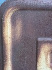 Vintage Exit Here Street Road Sign Embossed Metal 18  X 18  Rare Collectible