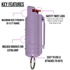 Police Magnum Keychain Pepper Spray Self Defense 2 Pack  50 Oz Lilac Molded Case