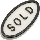 Oval Sold Tags 7 8  X 3 4  Dia  Pack Of 100